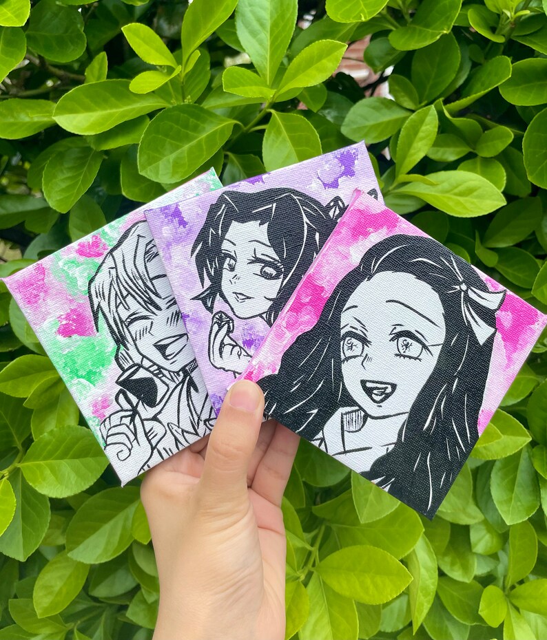 Mini Handmade Anime Canvas Painting STOCK 4x4in Etsy