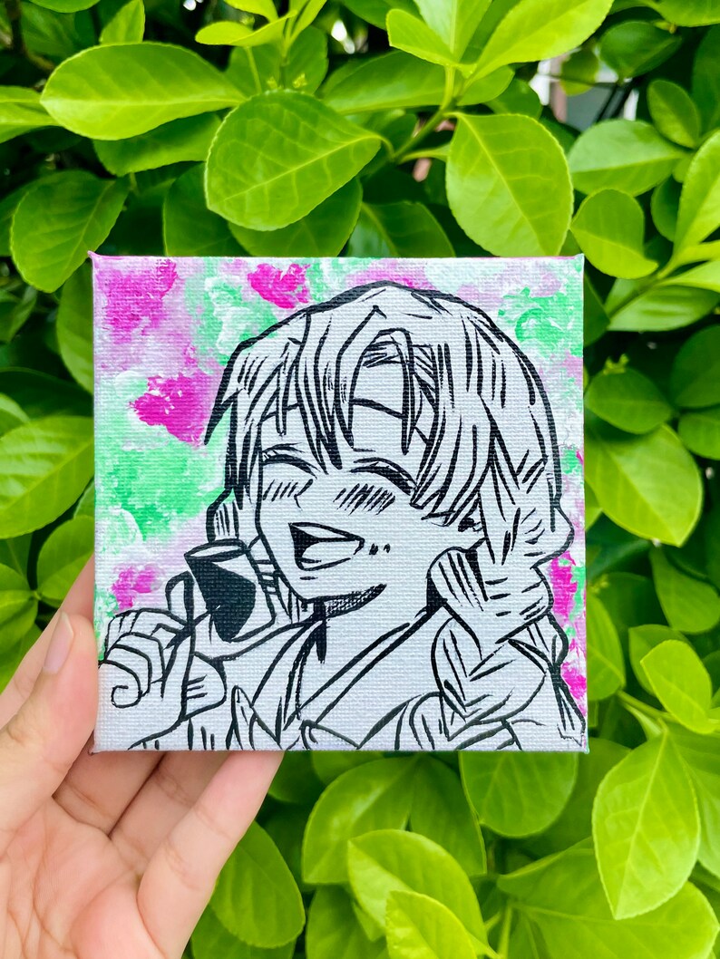 Mini Handmade Anime Canvas Painting STOCK 4x4in Etsy