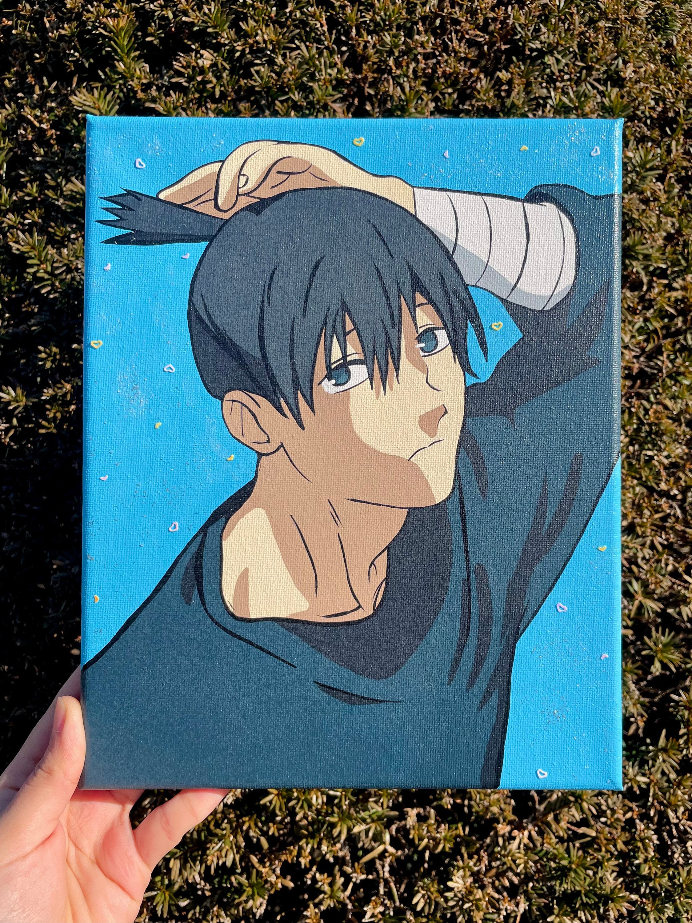 Aesthetic Anime Boy Manga Volleyball Acrylic Canvas Painting 8 