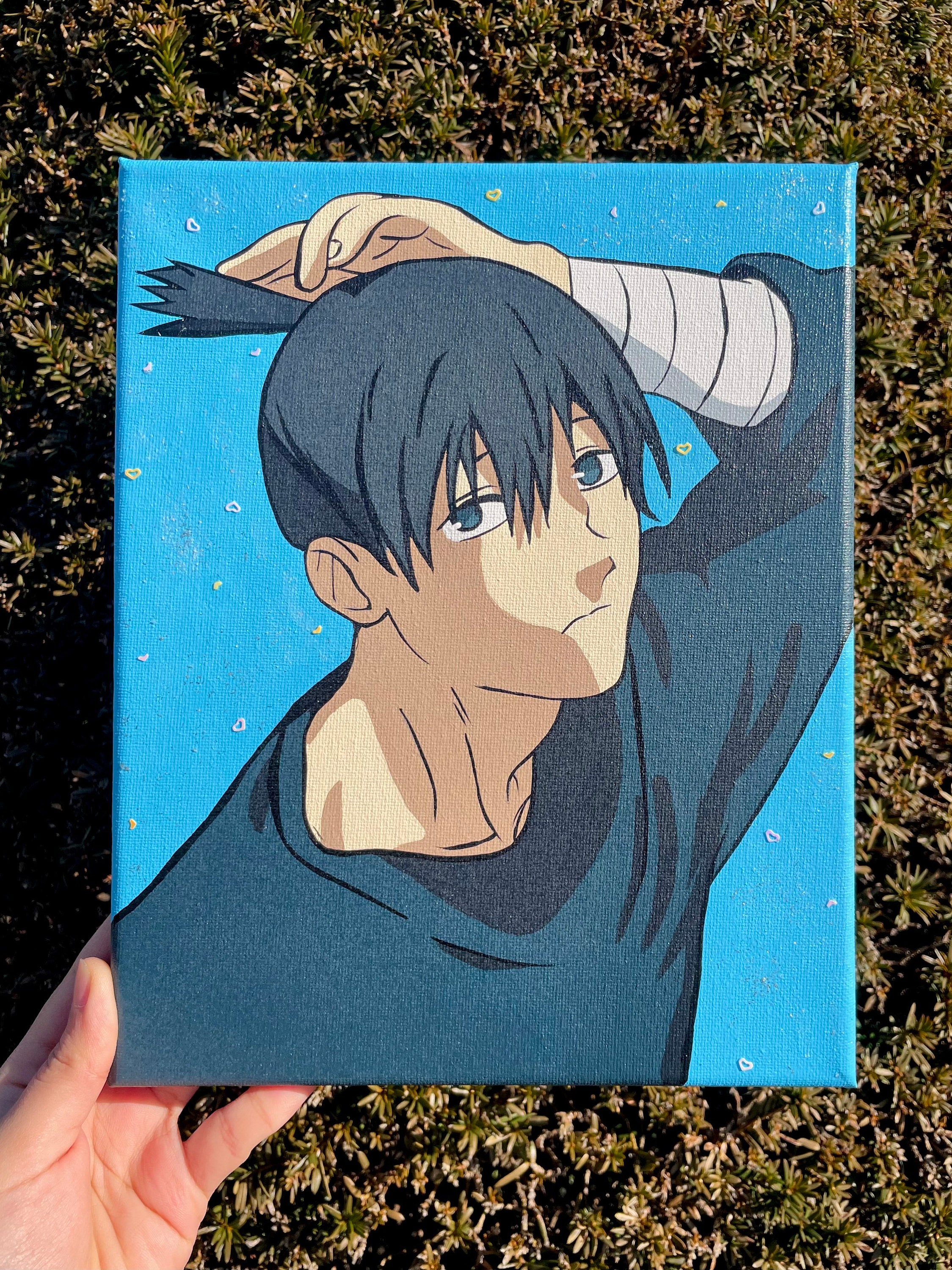 Aesthetic Anime Boy Manga Volleyball Acrylic Canvas Painting 8 