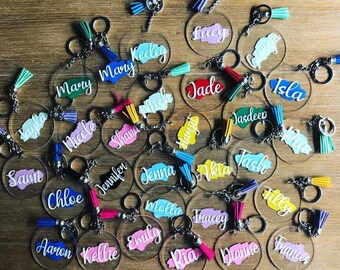 Personalised acrylic keyring