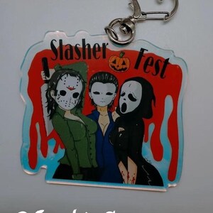NEW! Halloween Keychain (Horror Cuties) W/ Sticker Bundle