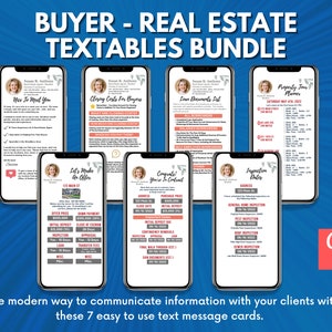 Textable Buyer Real Estate Bundle, Real Estate Marketing, Textable Templates Bundle, Textable Cards; Instant Download; Realtor Tools