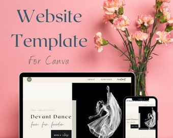 Boho Canva Website Template Current 2022 | Website Template | CANVA Website | Web theme | Website Design | Canva Template| Instant download