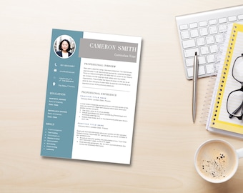 Professional resume template curriculum vitae CV editable Microsoft Word