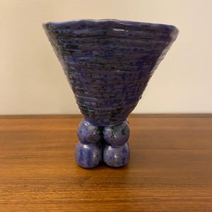 Handmade Pottery Grotesque-Primitive Style Coil Vase