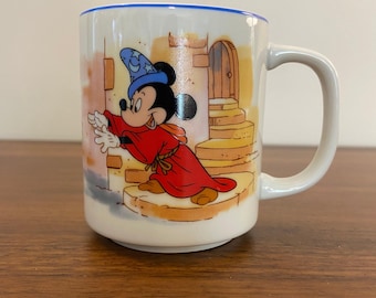 Vintage Japanese Walt-Disney-World Mickey Mouse Fantasia Sorcerer's Apprentice Mug
