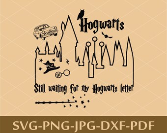 Aspettando la mia lettera SVG, Wizard World SVG, Wizard Svg, Potter Art, gufo SVG, Svg per Cricut, Clipart, File di taglio, Silhouette, Download digitale