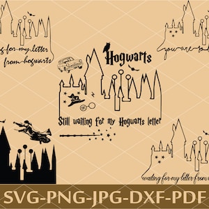 Wizard House SVG Bundle, Wizard World Svg Bundle, Magical World Svg, Silhouette Files, Instant Download, SVG, PNG, Pdf, Dxf.