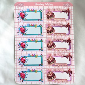 Birthday Planner Stickers