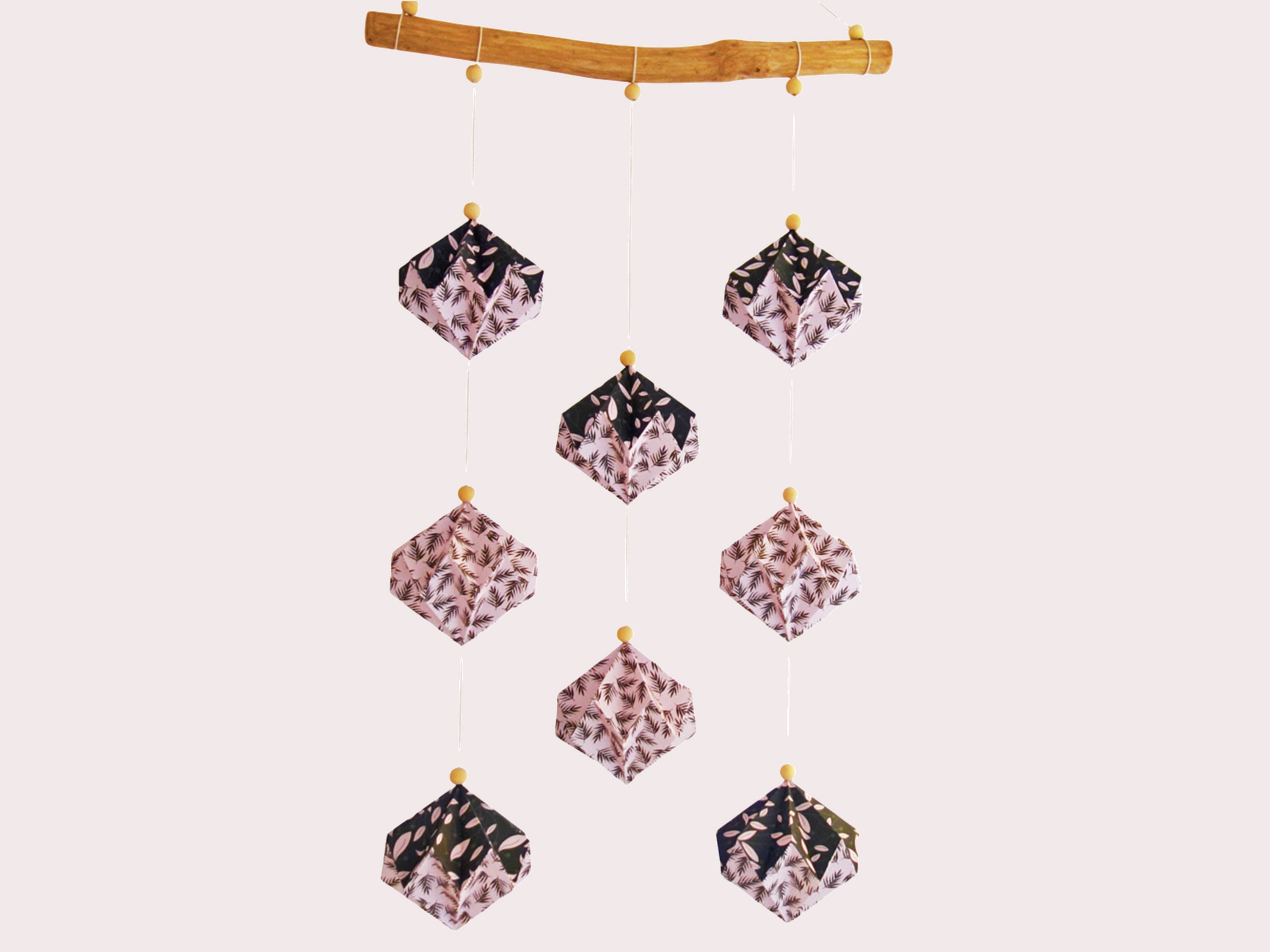 Mobile Origami - Suspension Décorative Diamants Pampilles Origami