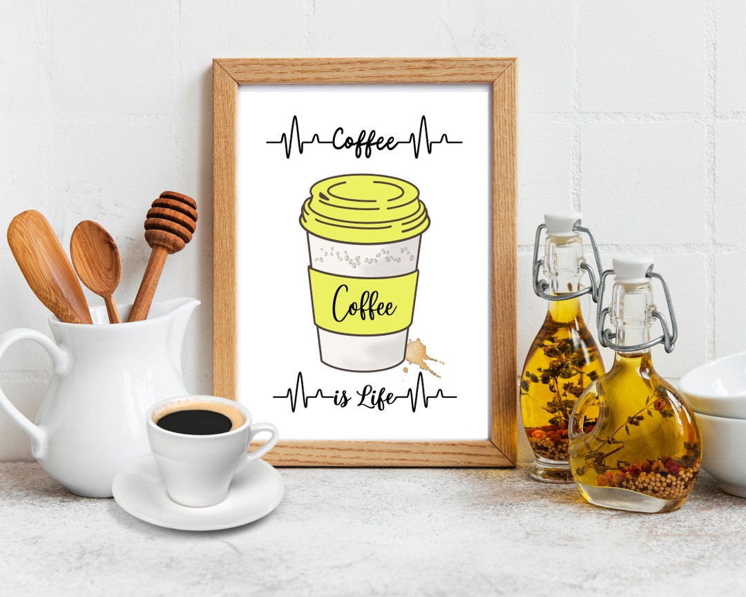 Coffee Wall Art Printable Coffee Wall Art Kitchen Wall Art - Etsy