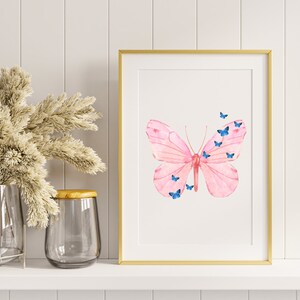 3 Printable Butterfly Wall Art Butterfly Arts Butterfly Room Decor ...