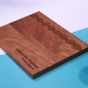 Personalized DNA Engraved Cherry Cutting Board: Science Gift (9&quot;x12&quot;)