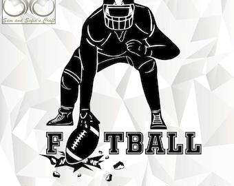 Football Player Svg | Football Svg Png | Football Sport Svg | Football Clipart | Football cut file | Football Stencil | Silhouette | Cricut