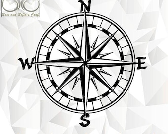 Compass Svg | Adventure Compass Svg | Camper Compass Svg | Nautical Compass Svg | Compass Clipart | Cut file for Cricut