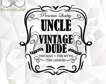 Uncle The Man The Myth The Legend Svg | Vintage Dude Svg | Uncle Svg | Uncle Svg Clipart | Best Uncle Svg | Silhouette | Cut file for Cricut