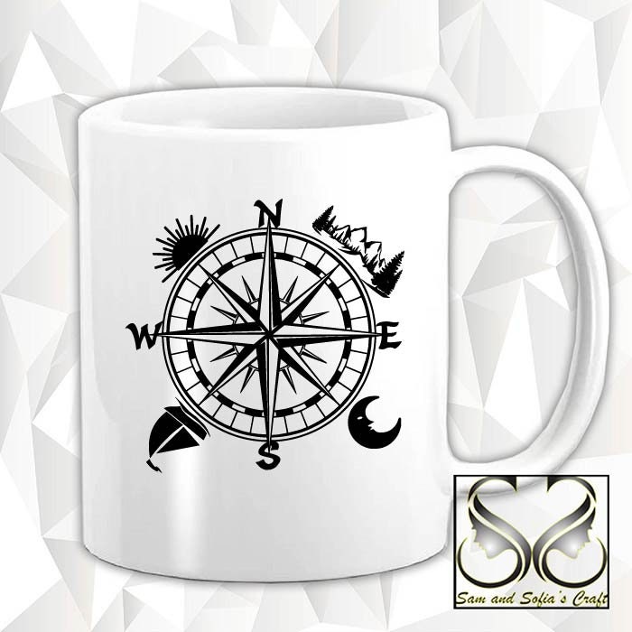 Compass Rv Decal Svg Travel Compass Svg | Adventure Compass Svg | Compass Clipart Svg ...