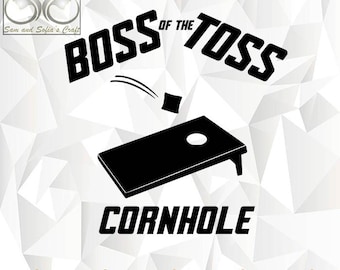 Boss of the Toss Svg | Cornhole Svg | Cornhole Game Svg | Cornhole clipart | Silhouette file | Cut file for Cricut
