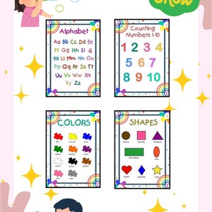 Printable Activity Sheets for Toddlers A4 Learning Alphabet and Numbers ...