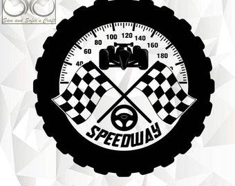 Speedway Svg Png | Racing Car Svg | Extreme Sport Svg | Cut file for Cricut