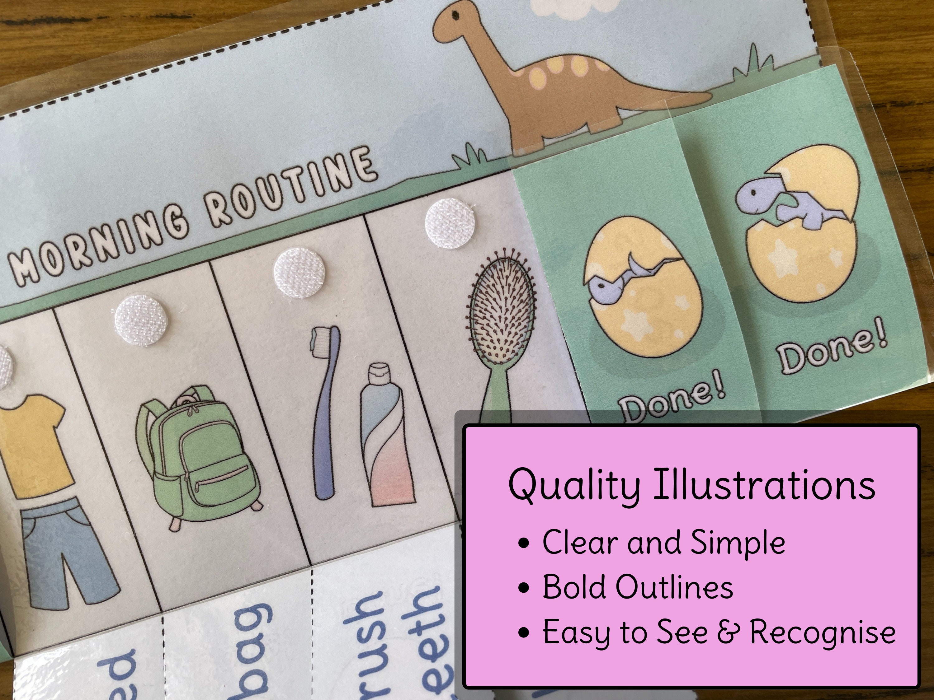 Morning Routine Chart, Printable Folding / Flip Chart : Kids Daily ...