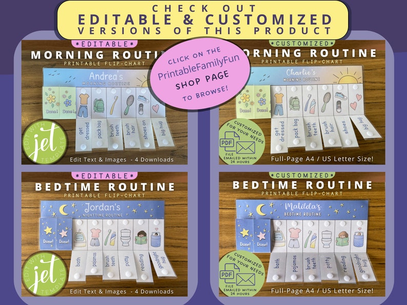 Nighttime Routine Sticker Chart Nighttime Routine Chart, Printable Folding / Flip Chart : Kids Daily ...