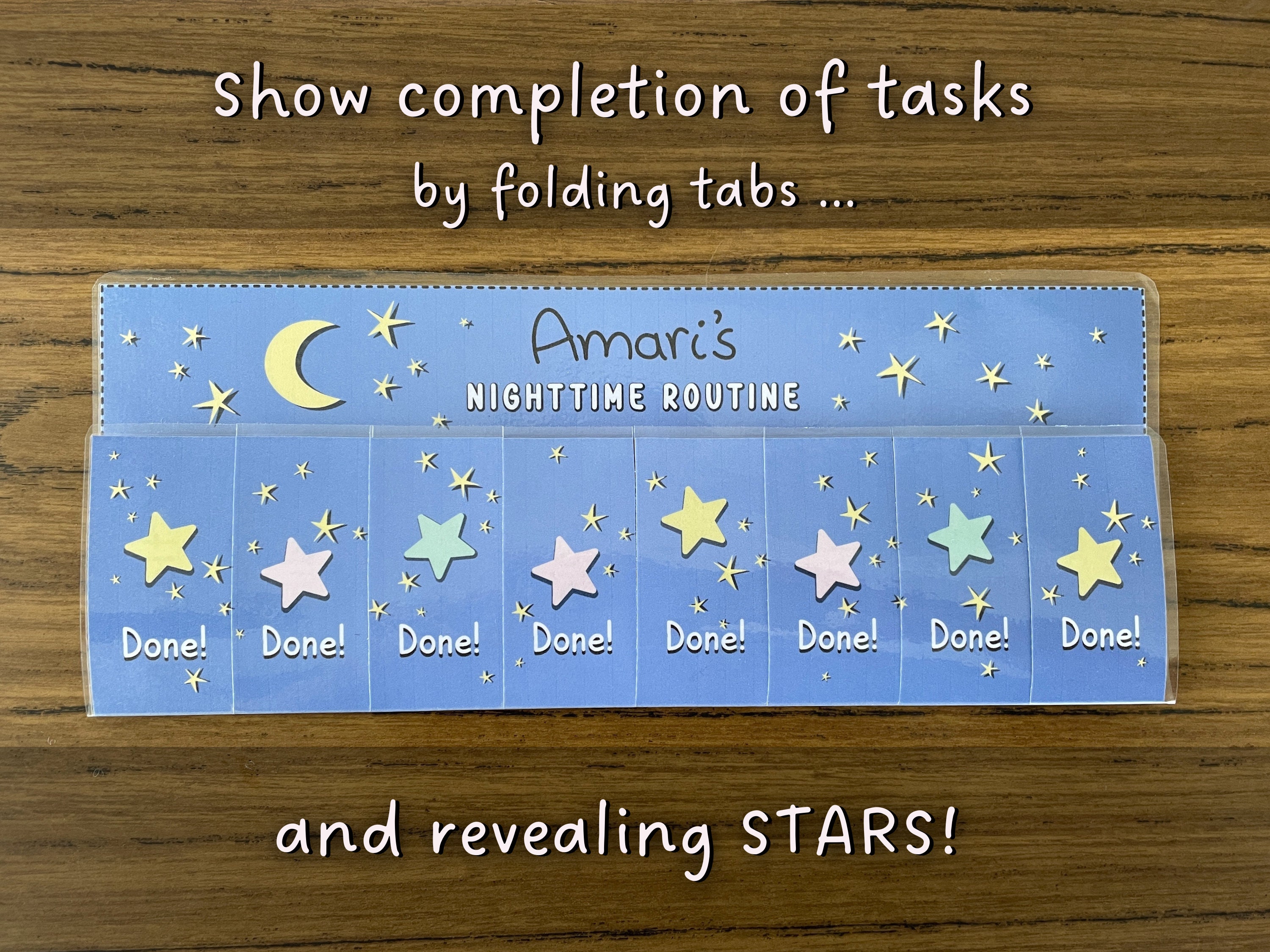 Nighttime Routine Chart, Printable Folding / Flip Chart : Kids Daily ...