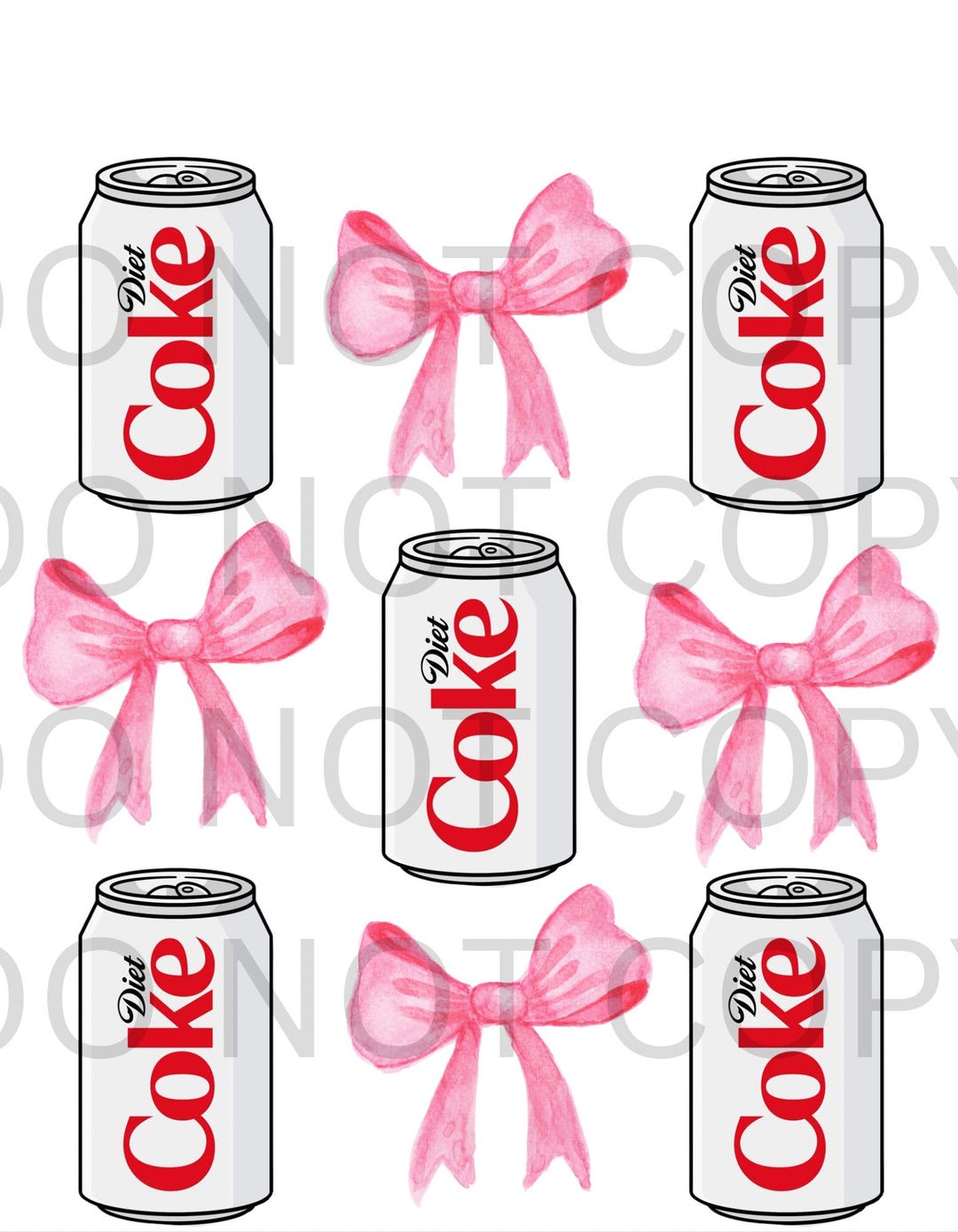 Diet Coke Preppy Bow PNG - Etsy