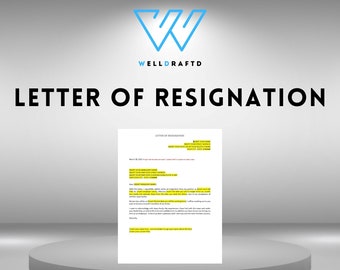 Two Weeks Notice Letter (Letter of Resignation) template | Lawyer-Drafted