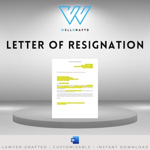 Two Weeks Notice Letter (Letter of Resignation) template | Lawyer-Drafted