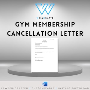 Gym Membership Cancellation Letter Template | Lawyer-Drafted