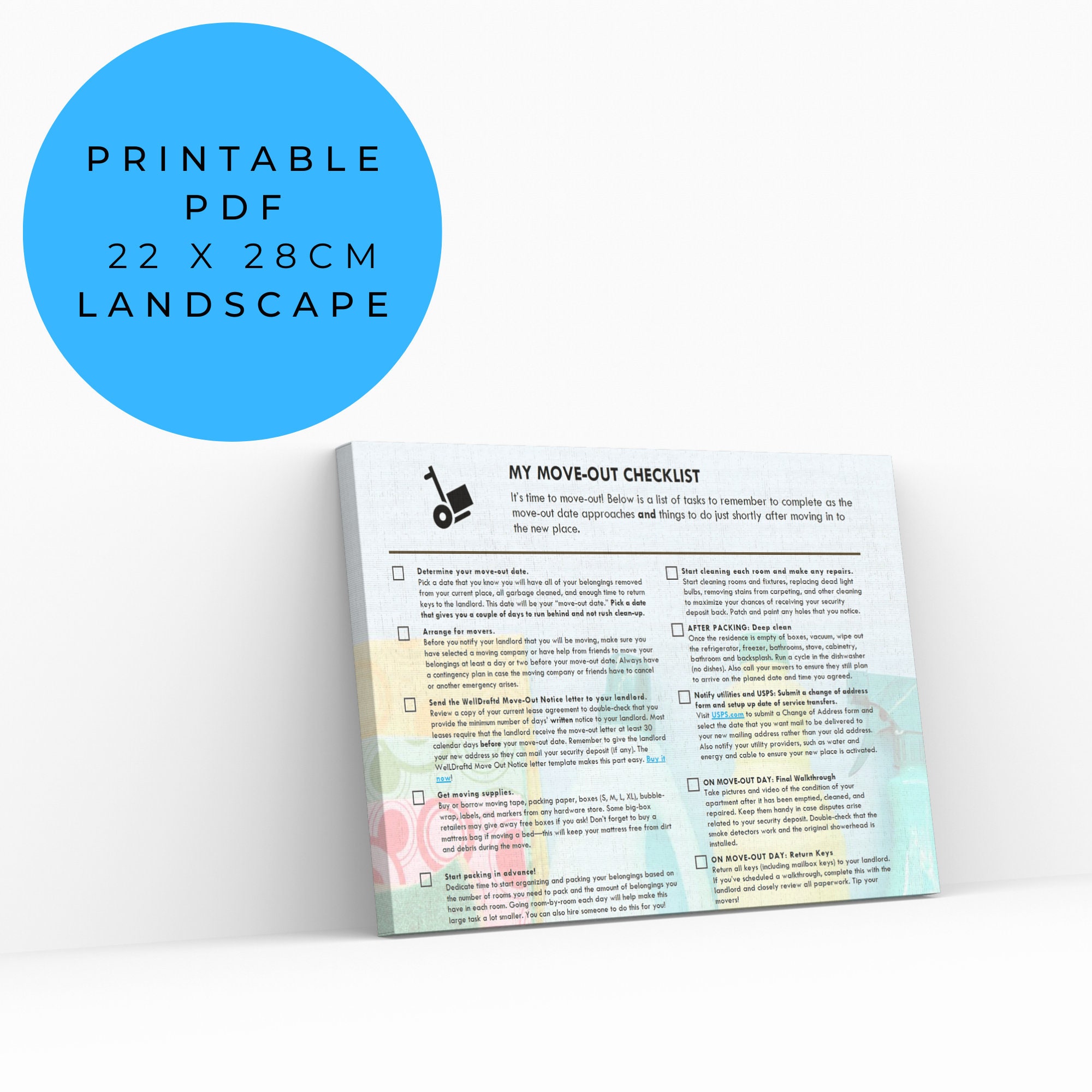 Moveout Checklist Lawyerdrafted Etsy