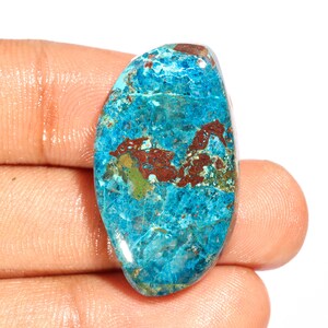 Terrific Top Quality 100% Natural Shattuckite Fancy Shape Cabochon Loose Gemstone For Making Jewelry 40.75 Ct 35X19X7 MM RJ-1064