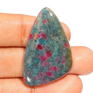 Dazzling Top Quality 100% Natural Ruby Kyanite Fancy Shape Cabochon Loose Gemstone For Making Jewelry 62.85 Ct,41x26x6 mm RJ-887