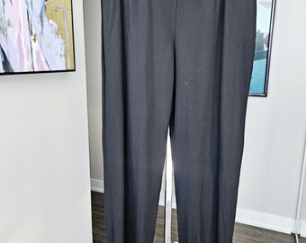 Vintage Giorgio Armani Wool Silk Pants, High Waist Dress Slacks