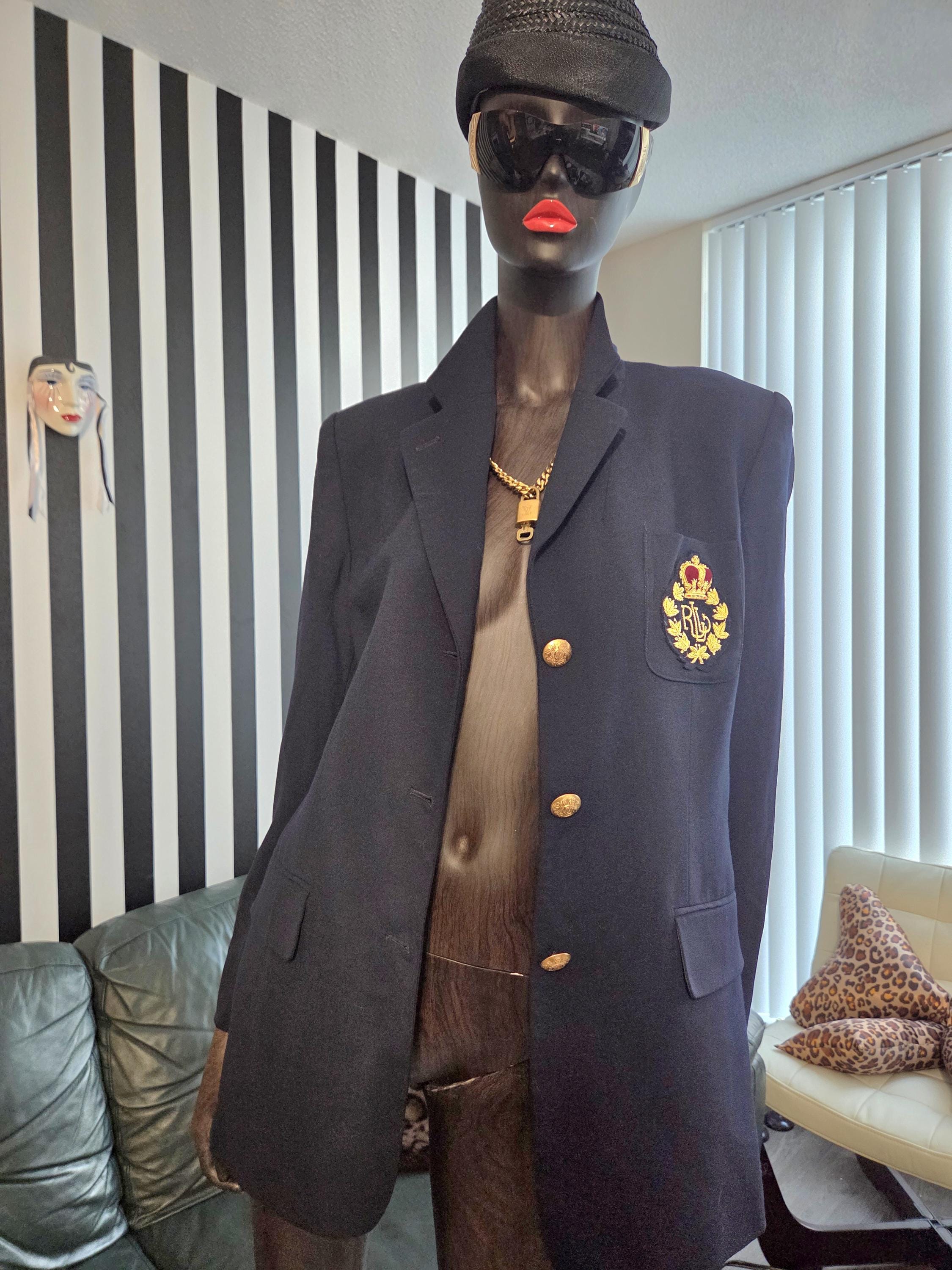 Ralph Lauren Navy Blue Blazer Womens - Etsy