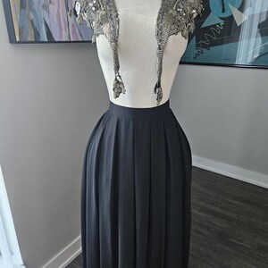 Liz Claiborne Collection Black Sheer Pleated Skirt