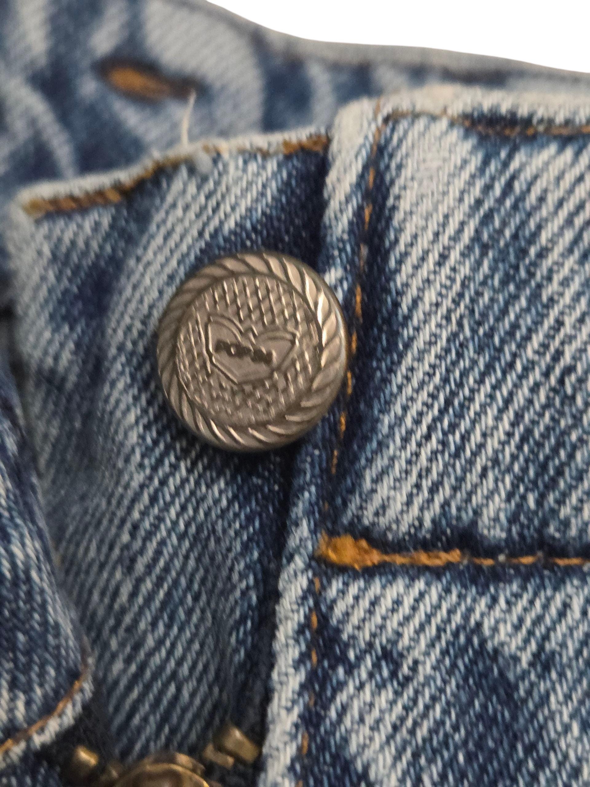 Vintage POP 84 Mesh Heart Accent Jeans - Etsy