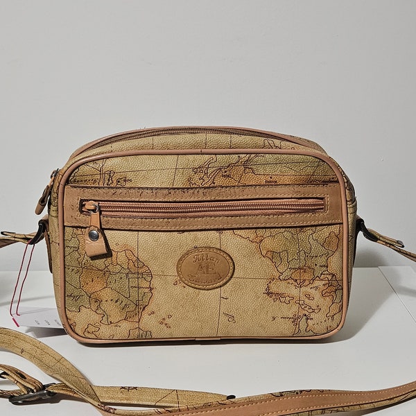 Vintage Allan Edward World Map Shoulder Bag