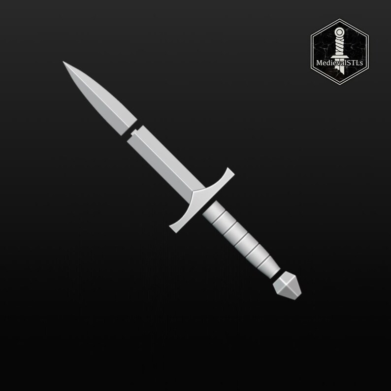 Knightly Dagger 3D Print File - Etsy