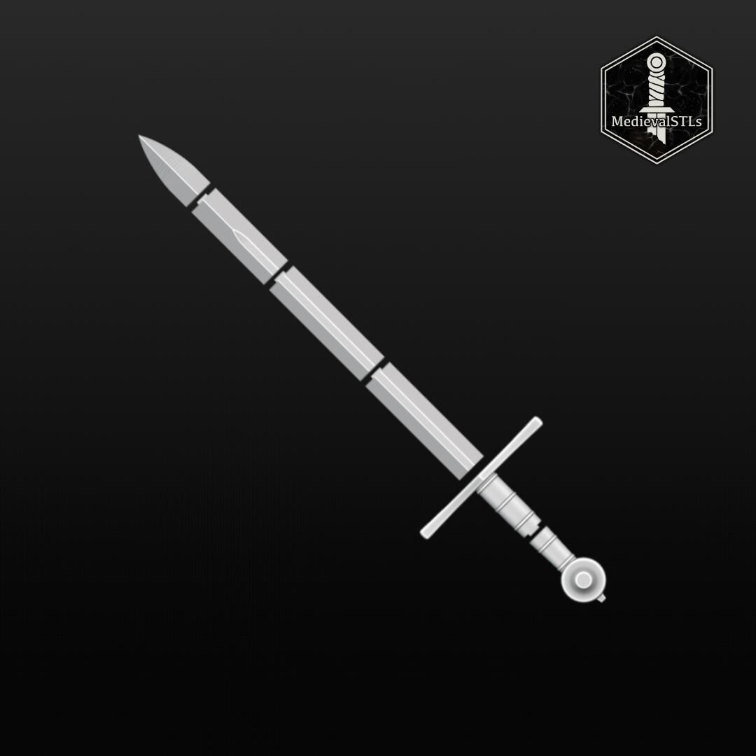 Knightly Sword 3D Print File - Etsy, image size:1080x1080