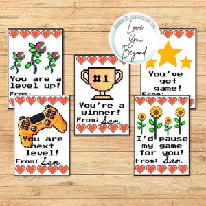 Video Game Valentine’s Day Card; Gaming Valentine’s; Class Valentines
