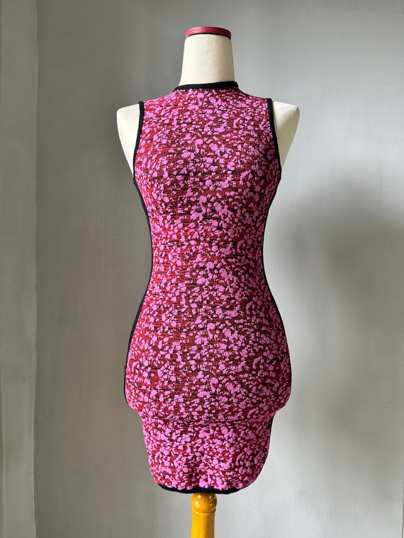 ALEXANDER MCQUEEN Stretchy Woven Elegant Extravagant Red Pink Mini Dress.  Size XS - Etsy