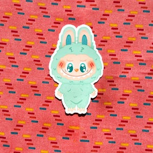 Labubu Full-body Glossy Vinyl Sticker – Set of 6 Cute & Mischievous ...