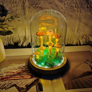 Nature-Inspired Mushroom Lamp Earthy Mushroom Decorative Lamp Handmade Mushroom Lamp Birthday Gifts Unique Gift Gifts for her