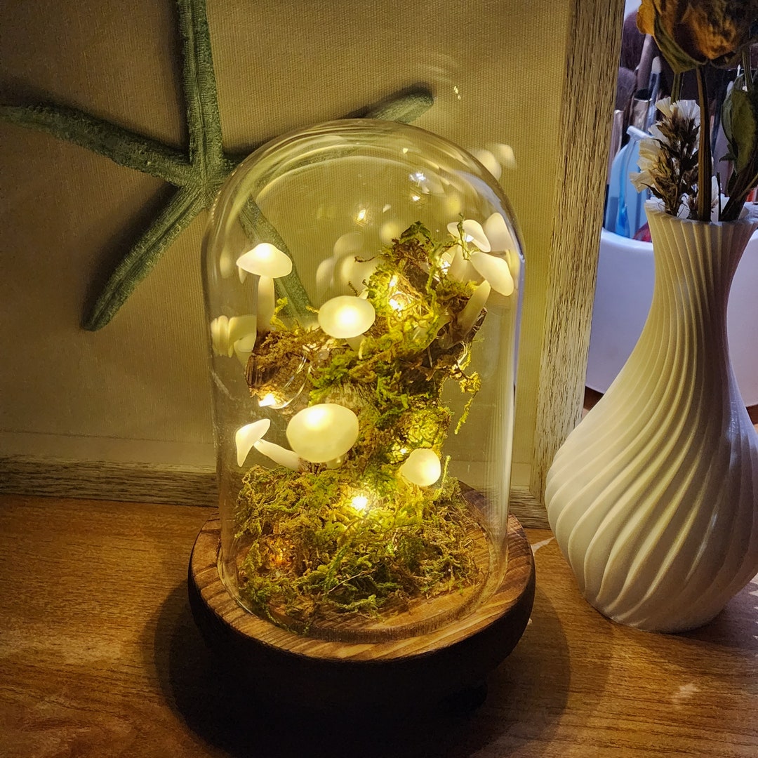 Wooden Branch Mushroom Lamp Original Mushroom Lamp Vintage Mushroom