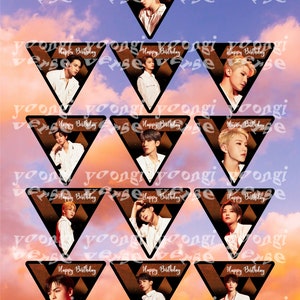 Seventeen Be The Sun Cupcake Toppers, Svt Cake Toppers, Svt Stickers, Svt Kpop Party Decor, Svt Birthday Party Decor