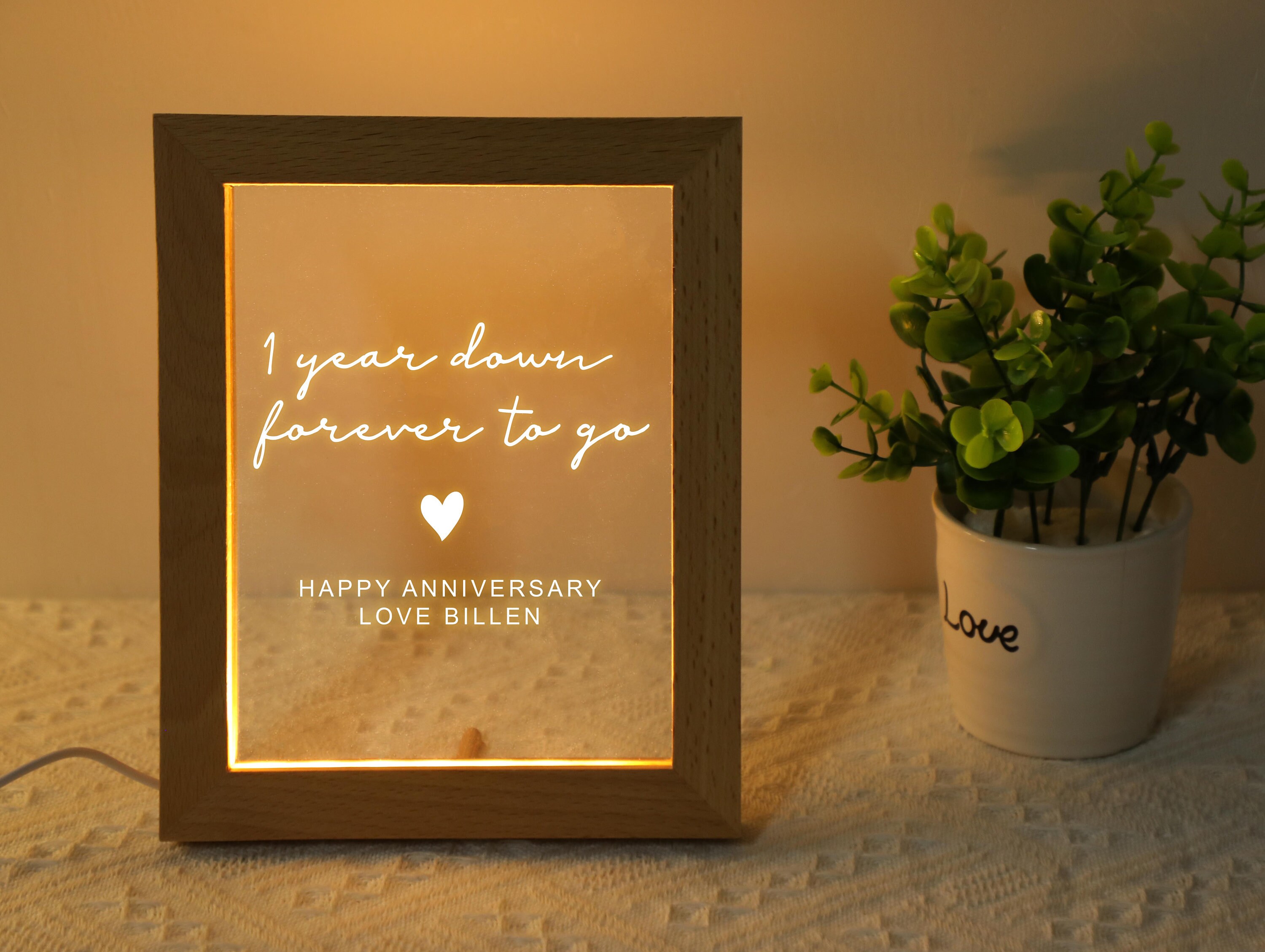 Personalized Custom Lighted Photo Frame Night Light Custom Etsy UK