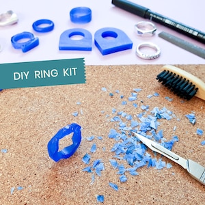 Silver Ring DIY Kit | Make your own jewelry | Wax ring carving | 925 sterling silver | Handmade ring | Gift for creatives